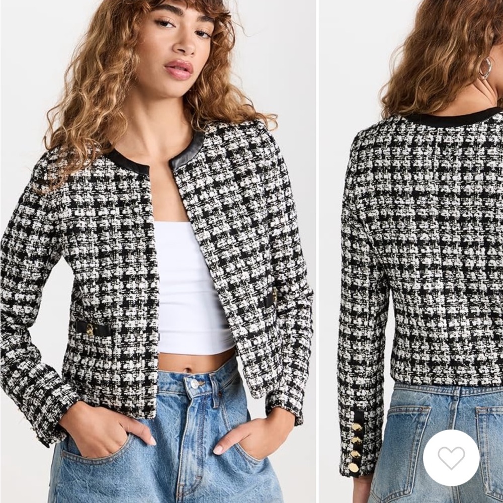 Alice + Olivia Donita Vegan Leather Combo Jacket